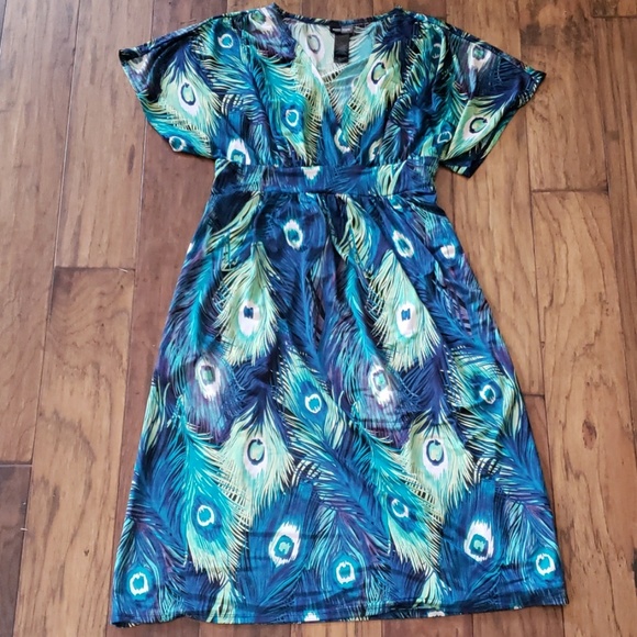 Bisou Bisou Dresses & Skirts - Bisou Bisou Peakcock Dress